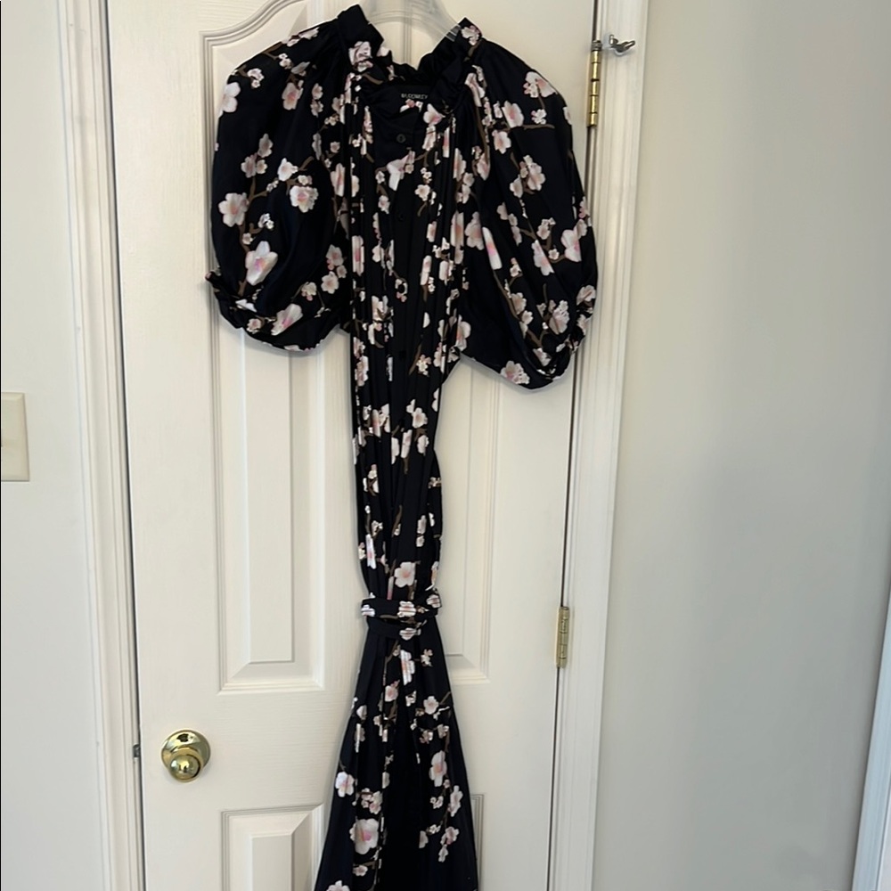 Authentic Cynthia Rowley Floral Black Dress
